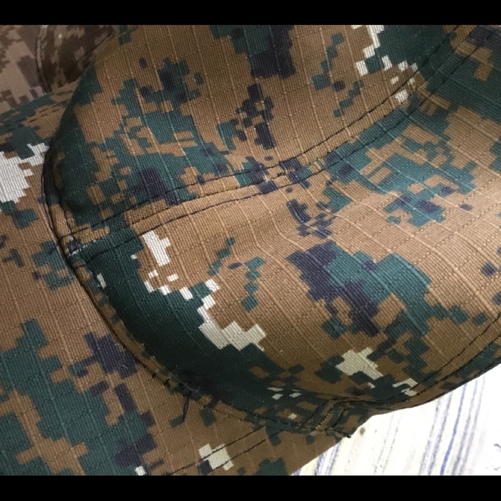 True 3 new with tags digital camo polyester caps